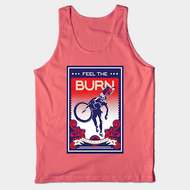 Feel the Burn retro cycling poster Tank Top by SFDesignstudio